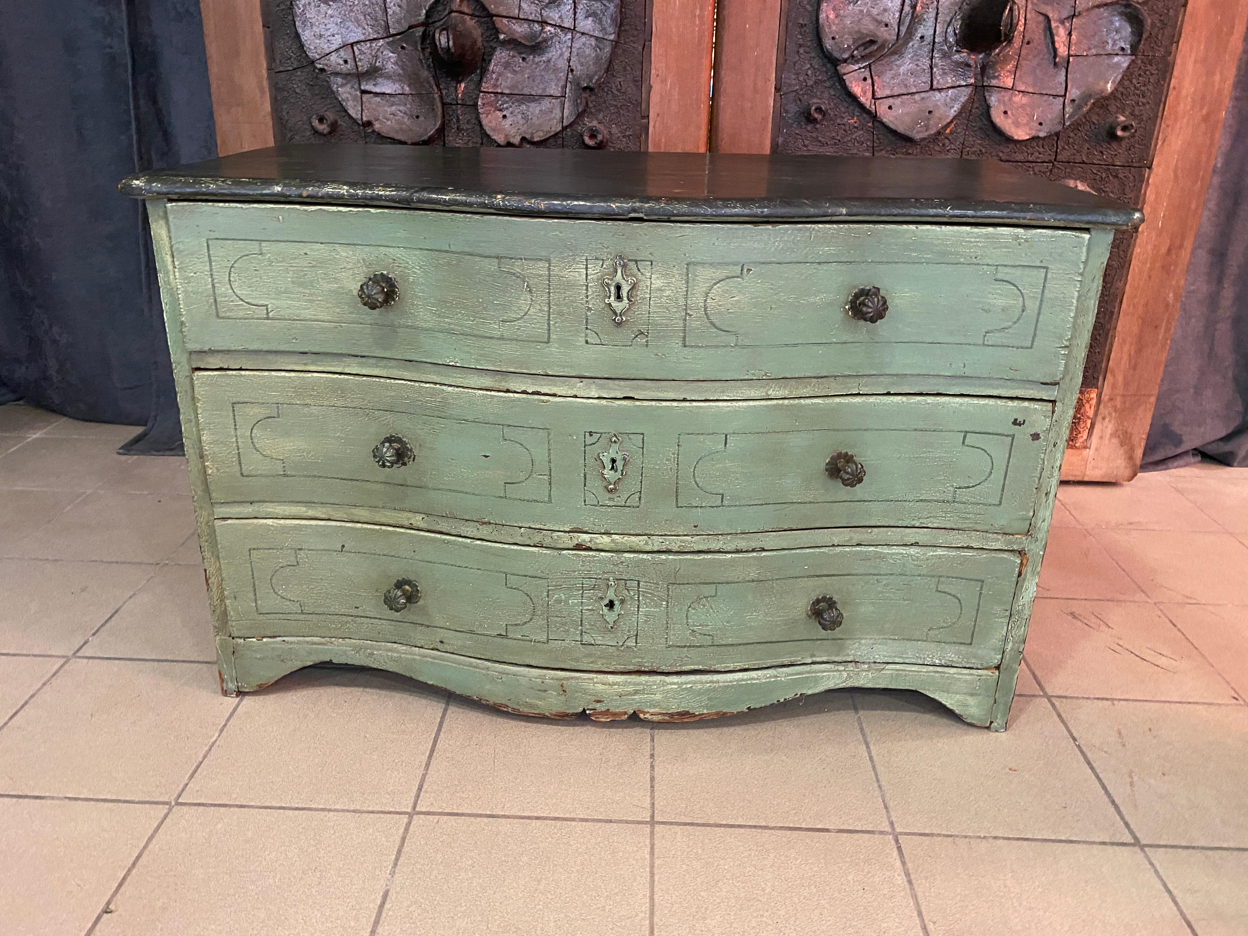 Country Antique Pine Chest of Drawers, 18th Century For Sale