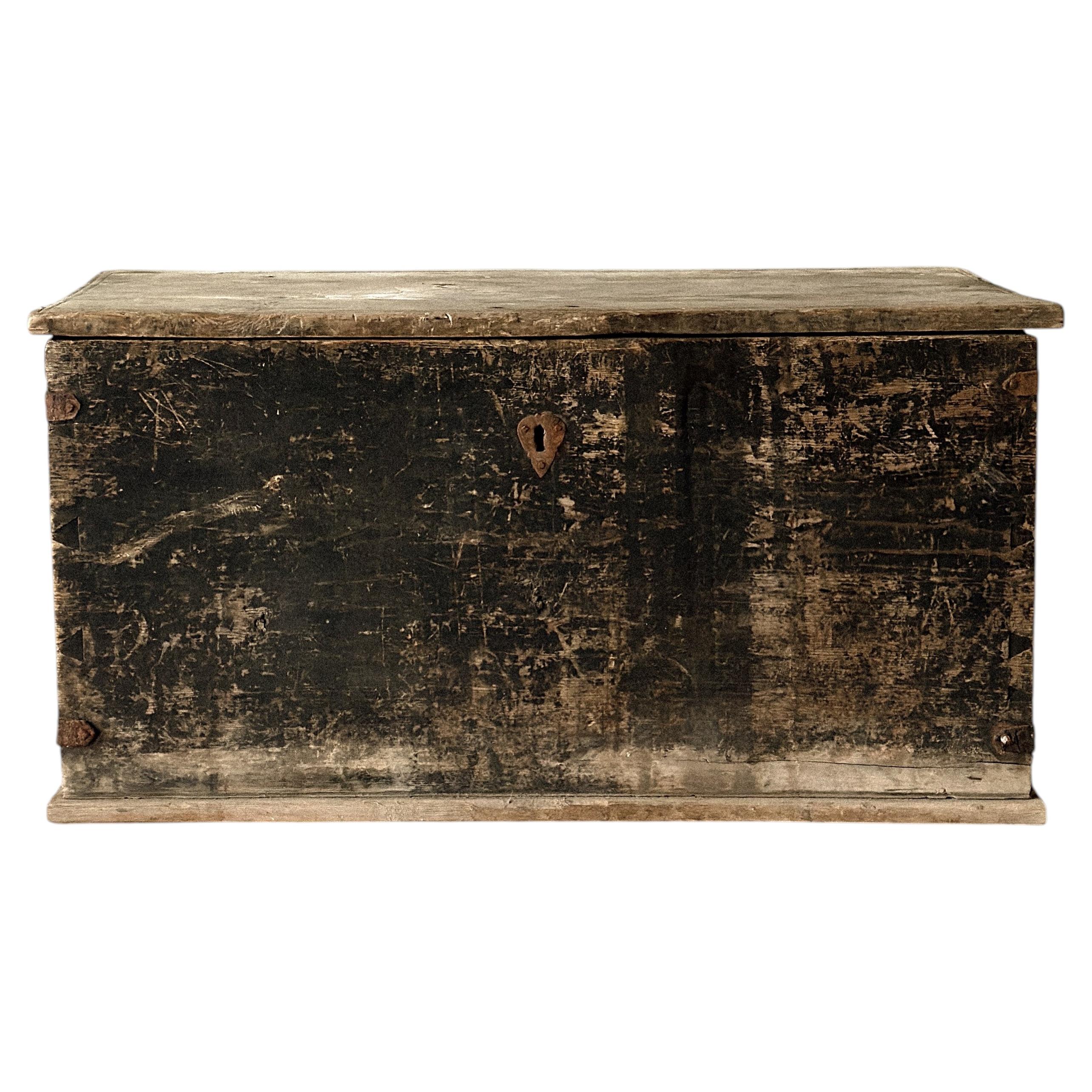 Antique Pine Chest, Wabi Sabi Scandinavia, 19th Century