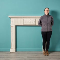 Antique Pine & Composition Painted Fire Surround