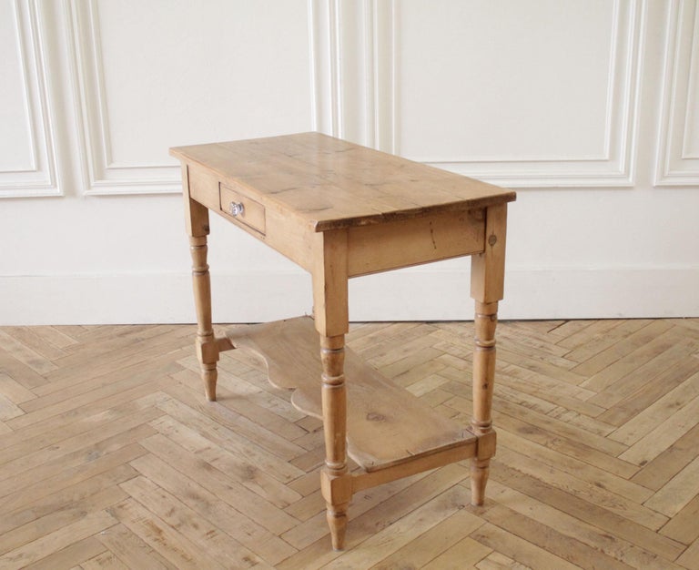 Antique Pine Console Table with Drawer at 1stDibs vintage pine