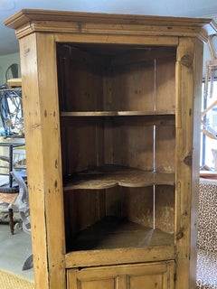 Antique Pine Corner Cupboard