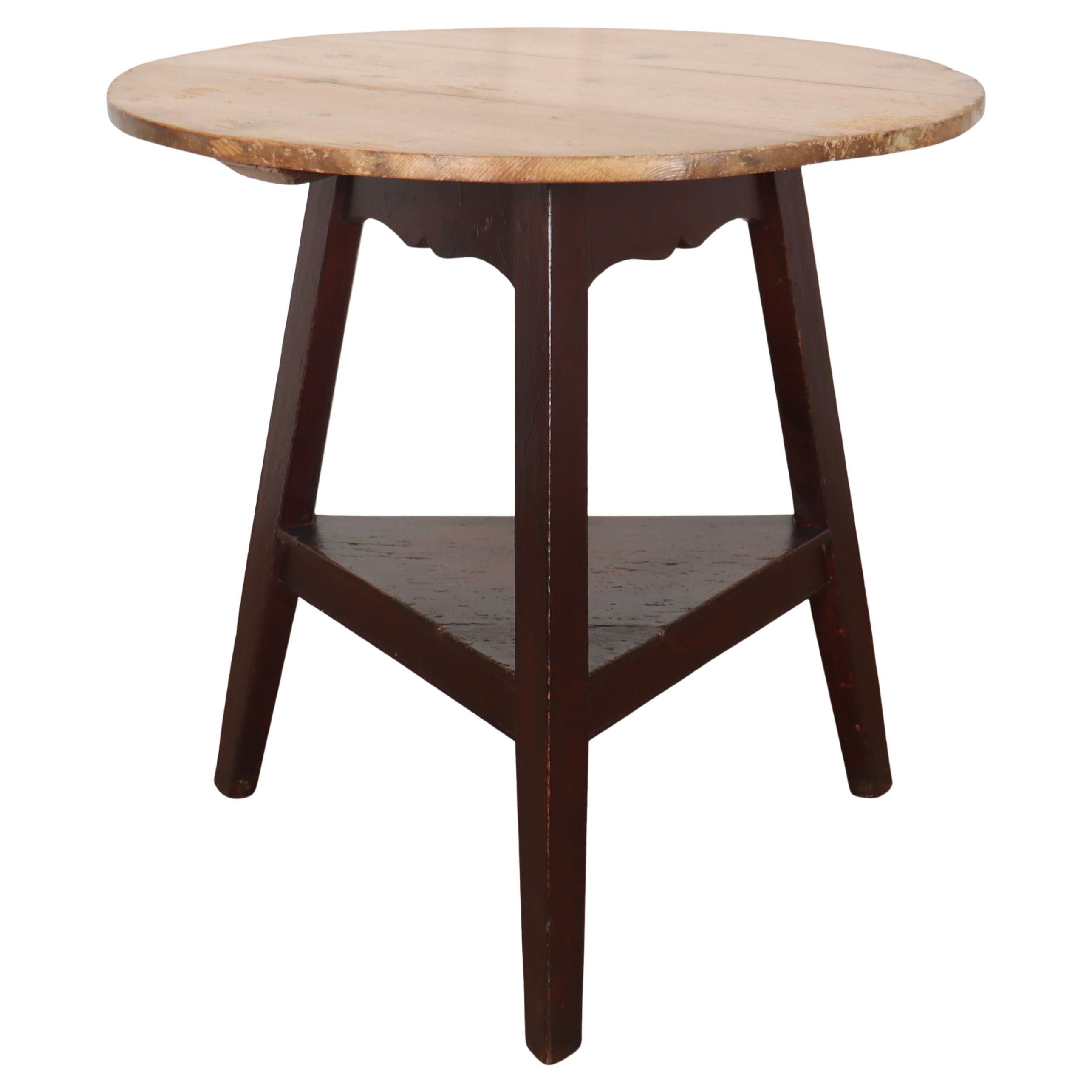 Antique Pine Cricket Table