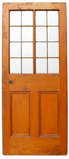Antique Pine Door with Glazed Panels