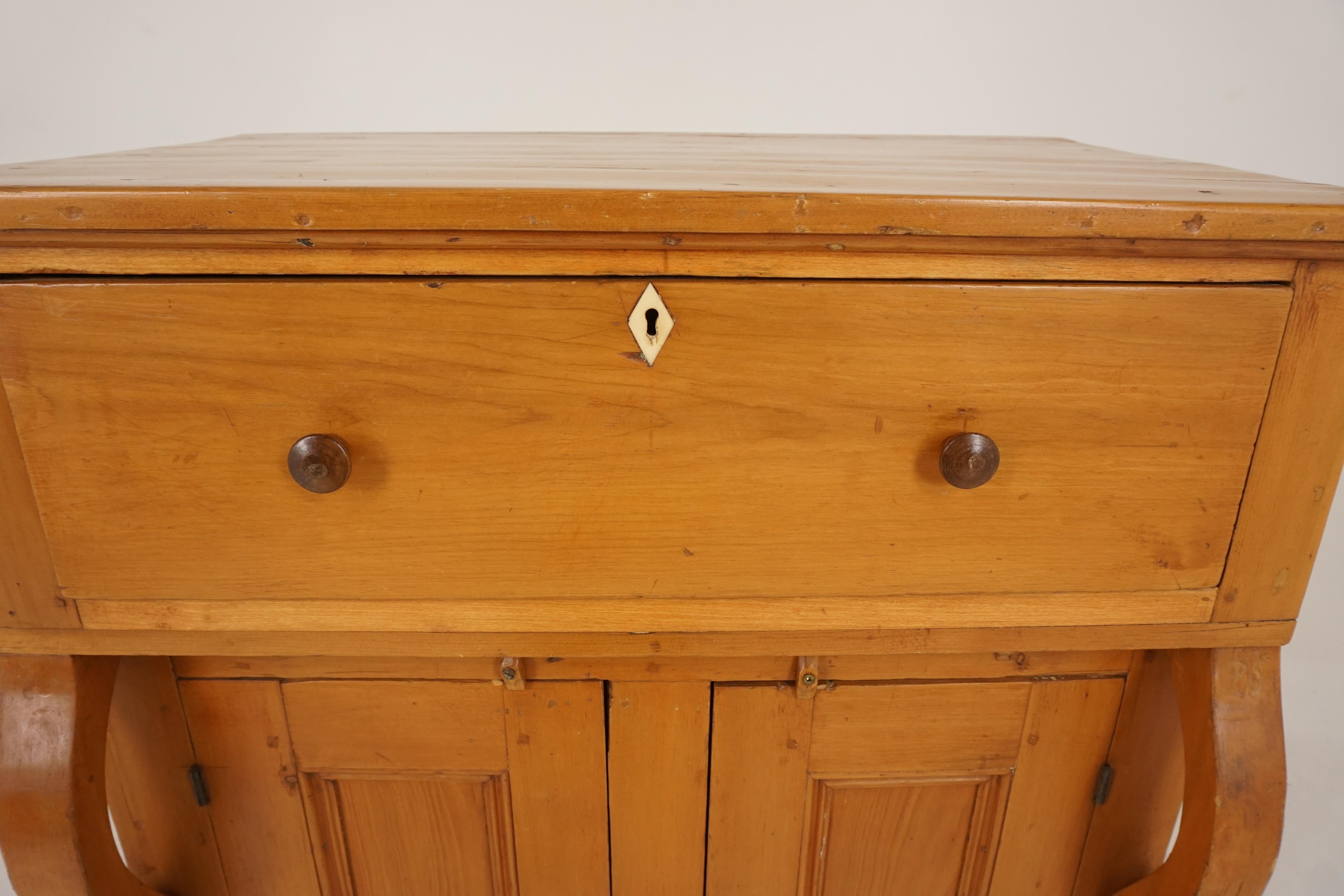 Hand-Crafted Antique Pine Dresser, Chest Of Drawers, Canada 1880, B2852