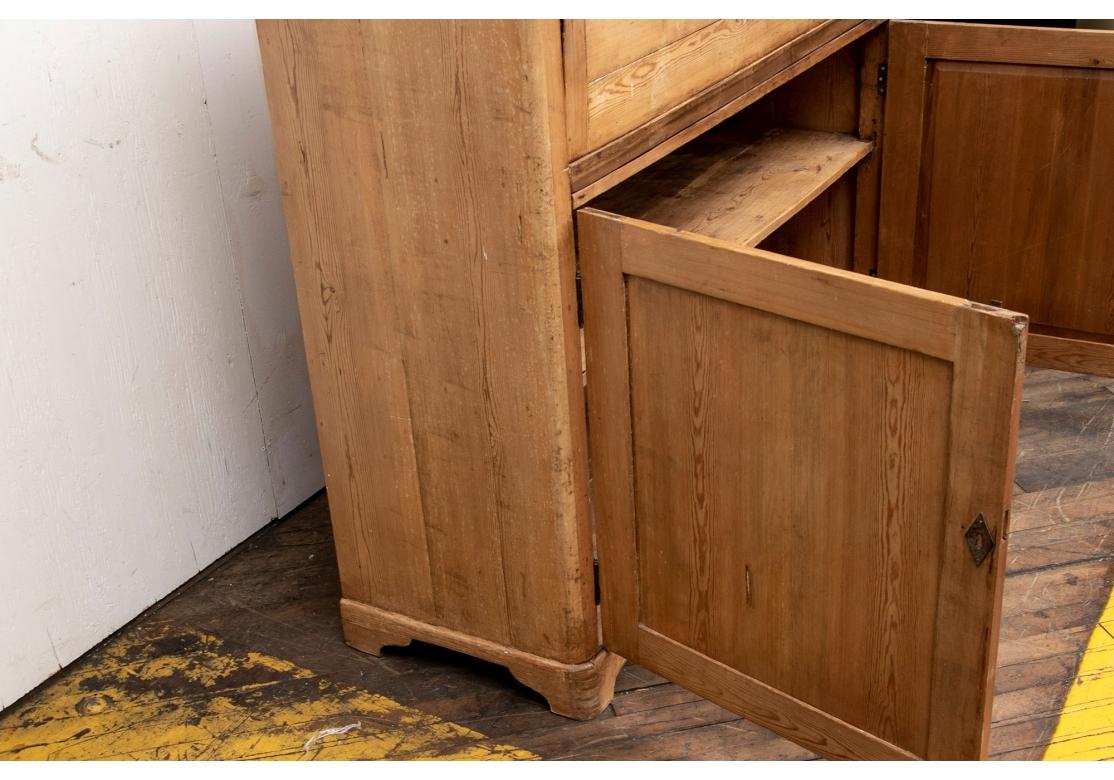 Antique Pine Drop Front Secretary Cabinet/ Distressed For Sale 6