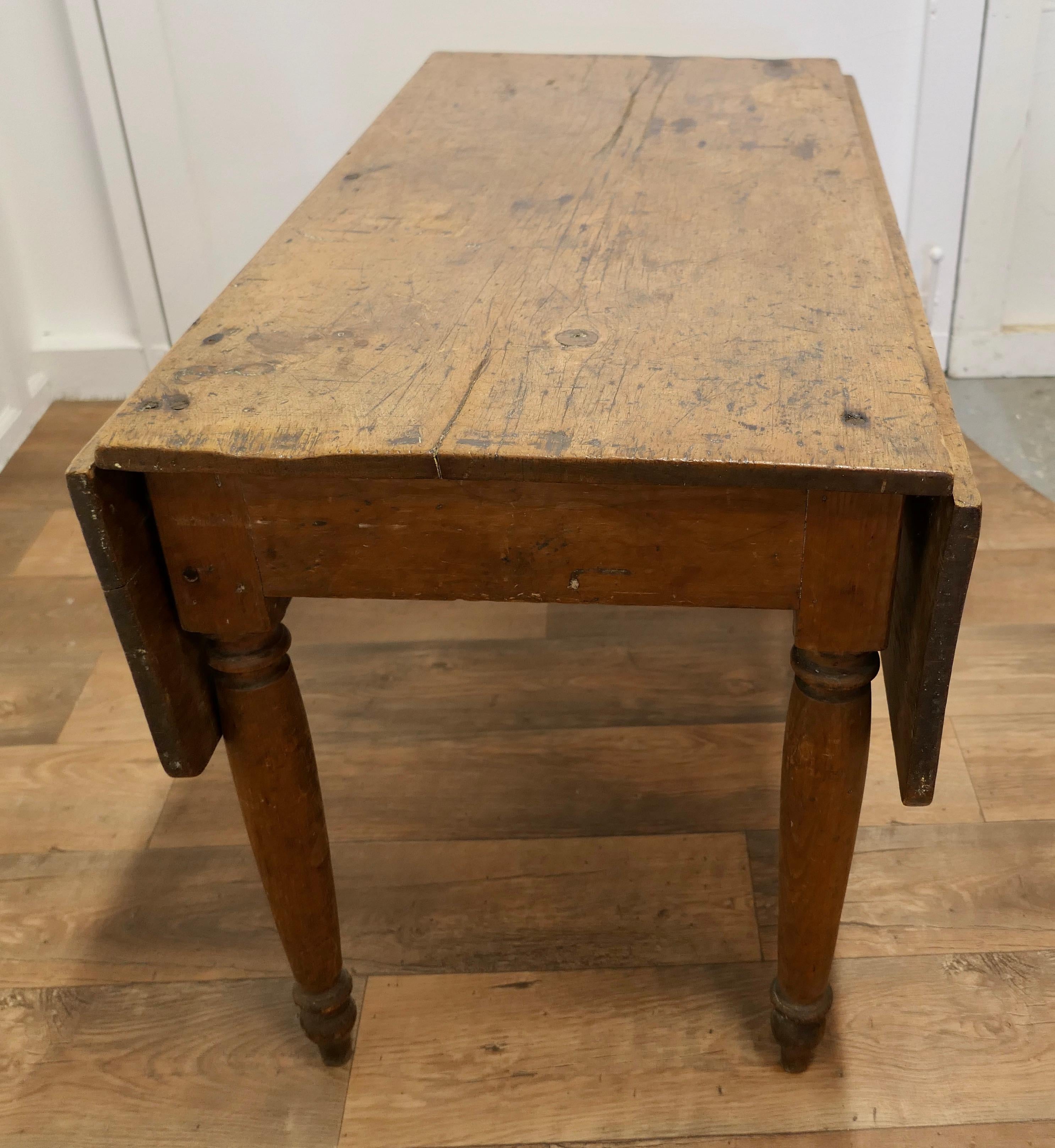 antique pine drop leaf table
