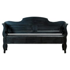 Antique pine drop-top bench, 1900s