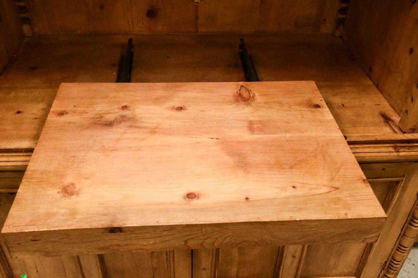 Hand-Crafted Antique Pine Entertainment Cabinet For Sale