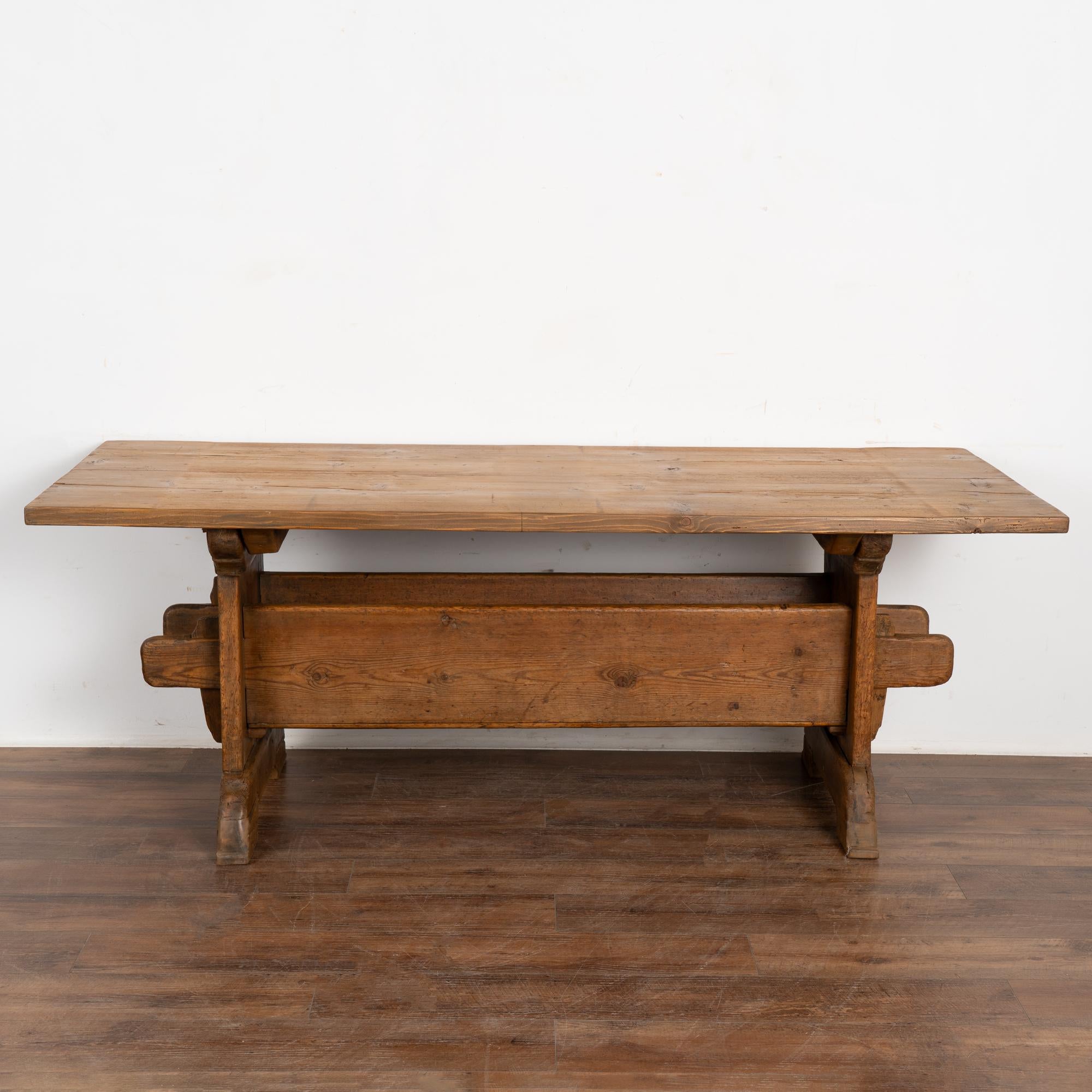 Country Antique Pine Farm Kitchen Dining Table, Sweden circa 1800-20 For Sale