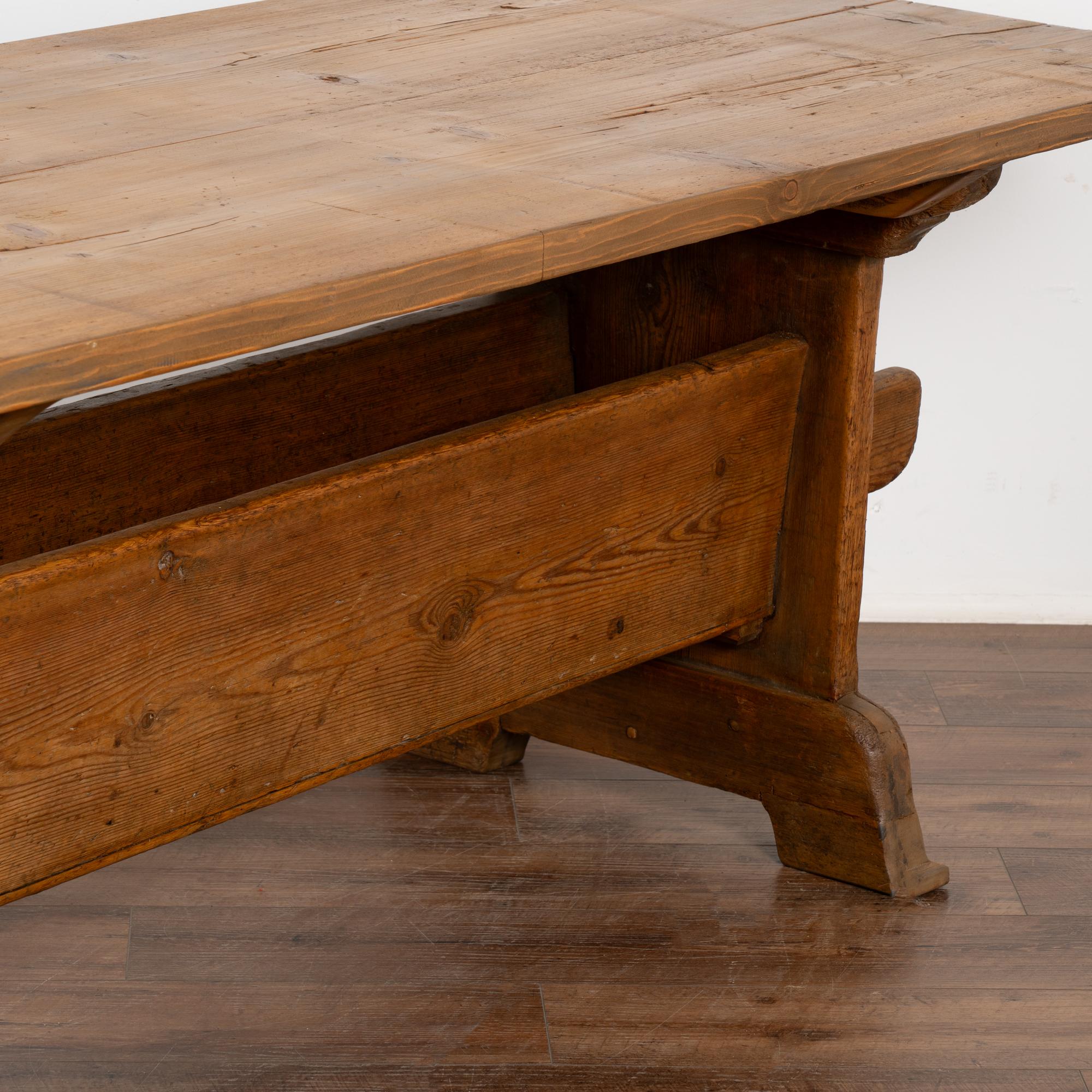 19th Century Antique Pine Farm Kitchen Dining Table, Sweden circa 1800-20 For Sale