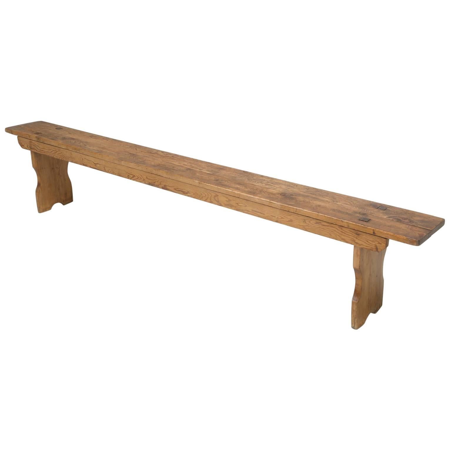Antique Pine Farm Table Bench