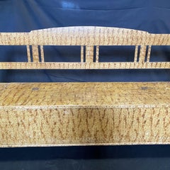 Antique Pine Faux Painted English Country Storage Bench