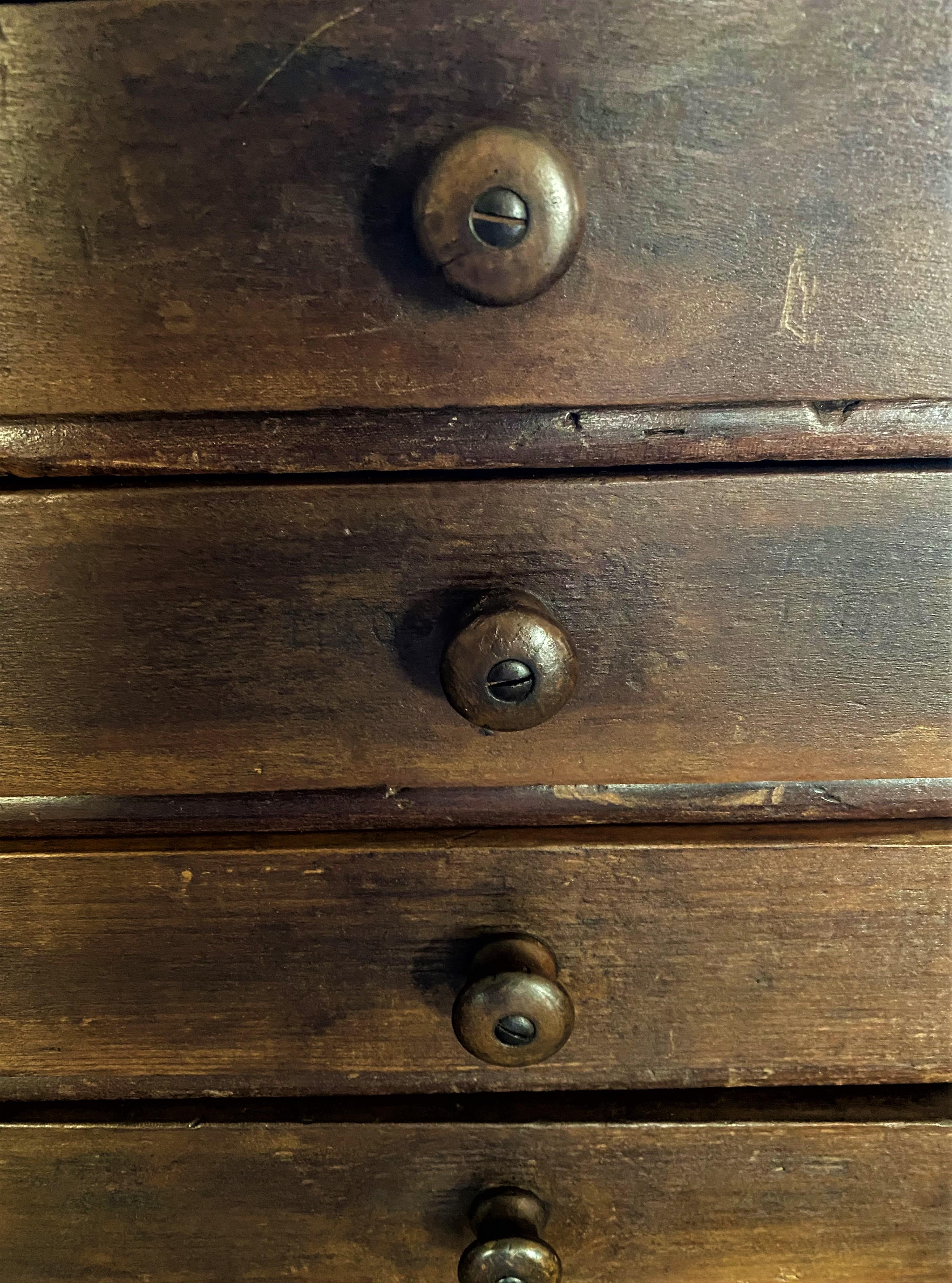American Antique Pine Flat File Cabinet