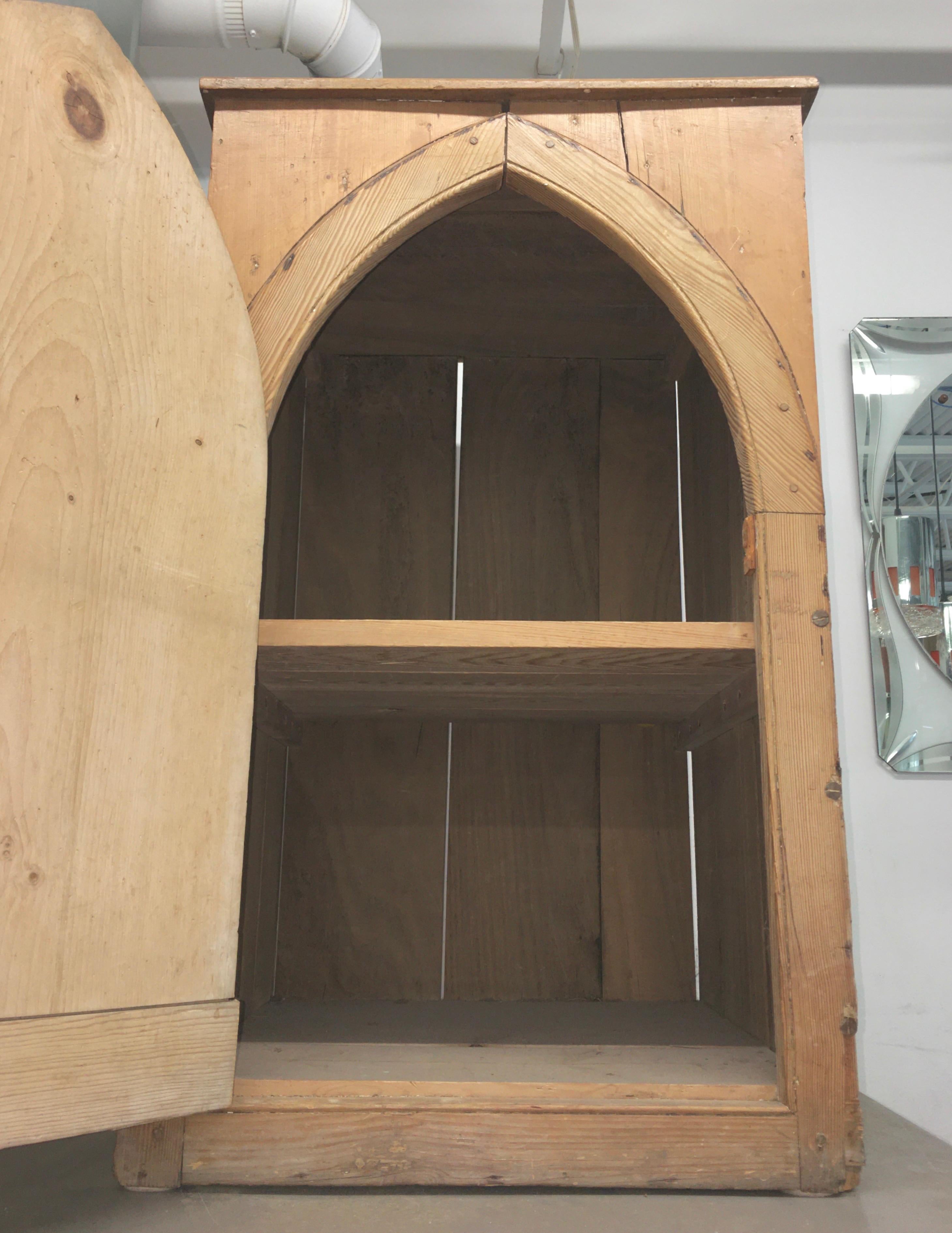 Gothic Cabinet in Knotted Pine 2