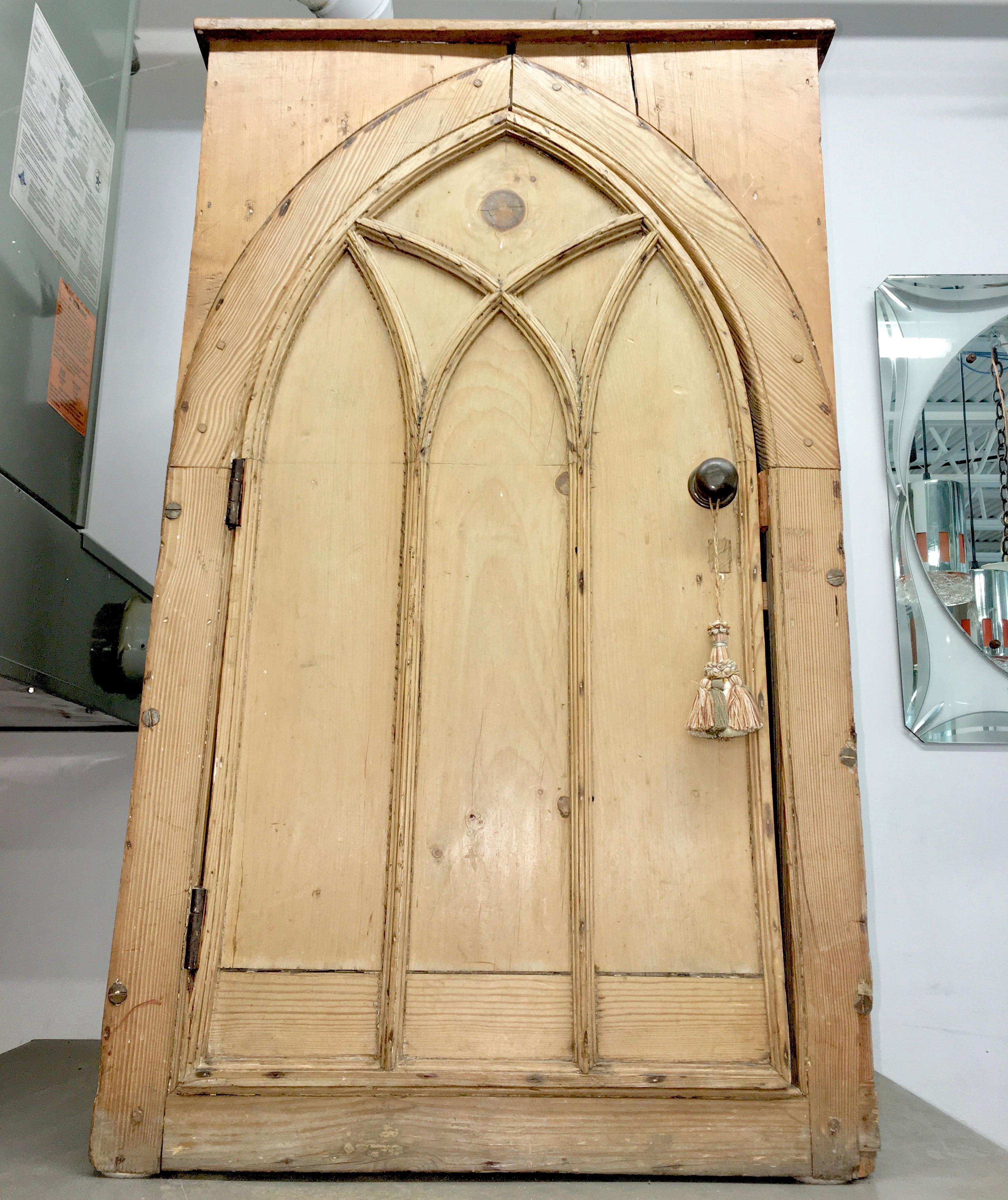 Gothic Cabinet in Knotted Pine 1