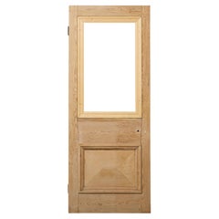 Puerta de entrada de pino antiguo para acristalar
