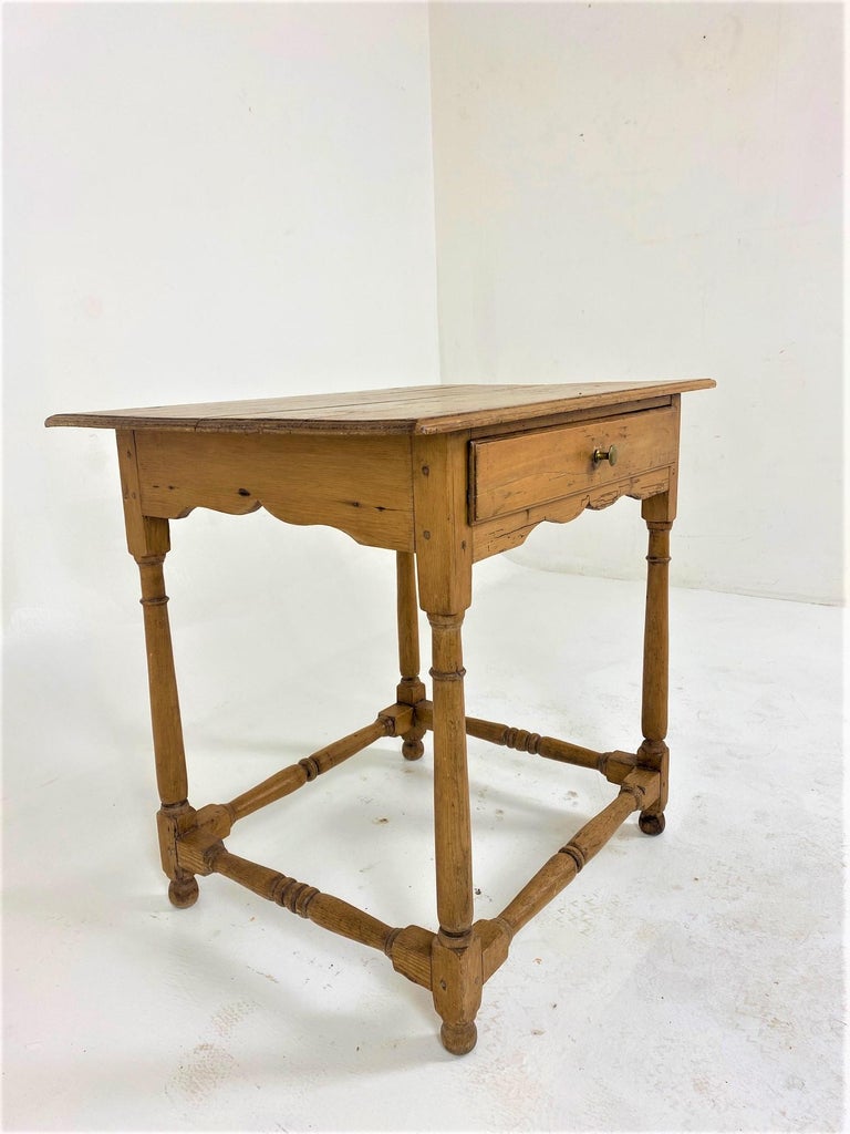 Antique Pine Hall Table, Writing Table, Scotland 1880, B657 For Sale at