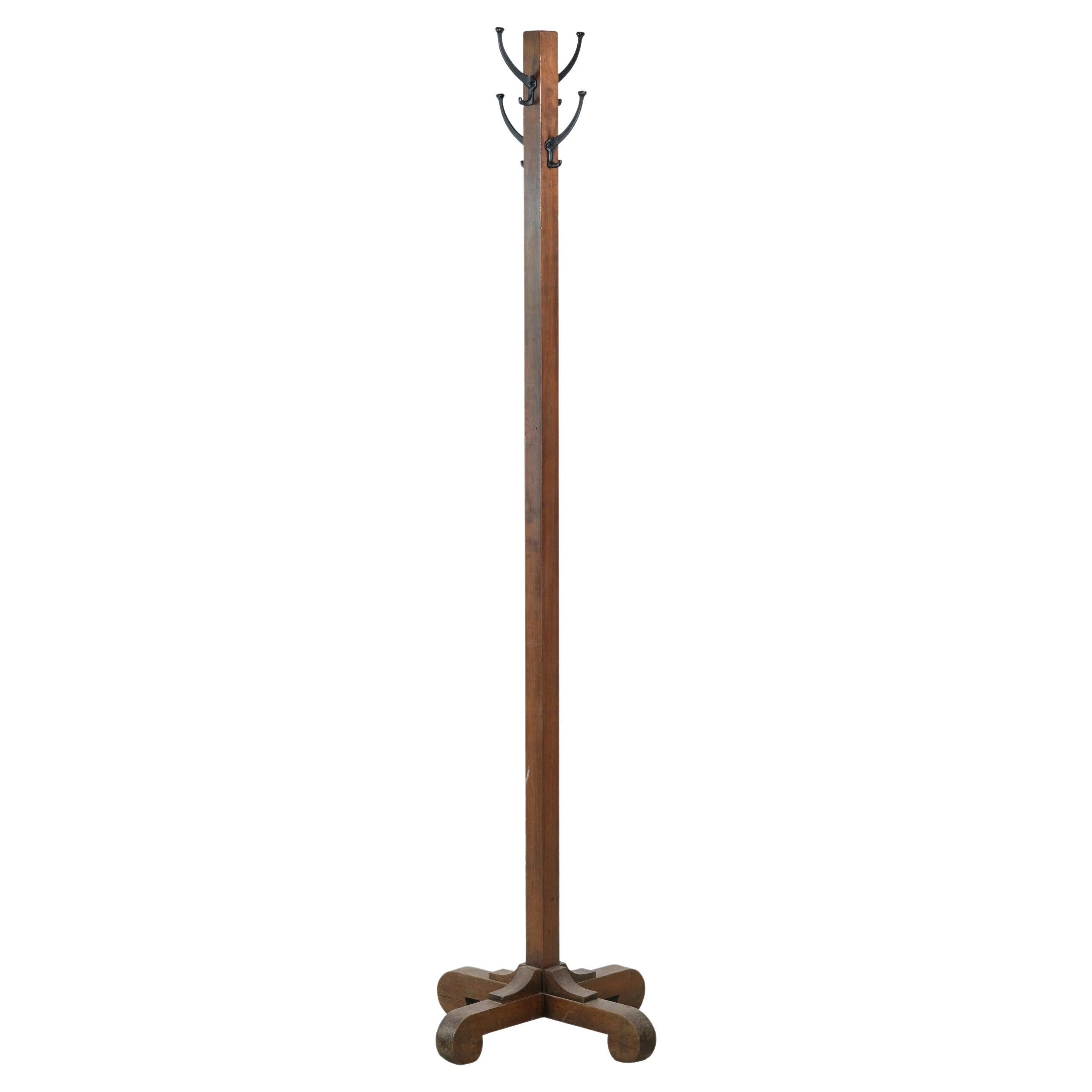 Antique Gilt Metal Hat and Coat Stand For Sale at 1stDibs