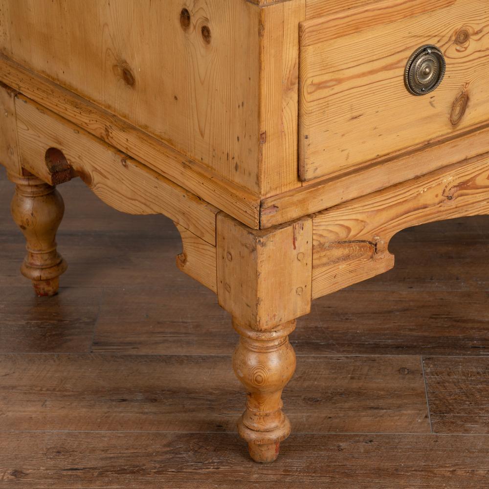 Antique Pine Highboy Chest of Five Drawers from Denmark, circa 1800s 1