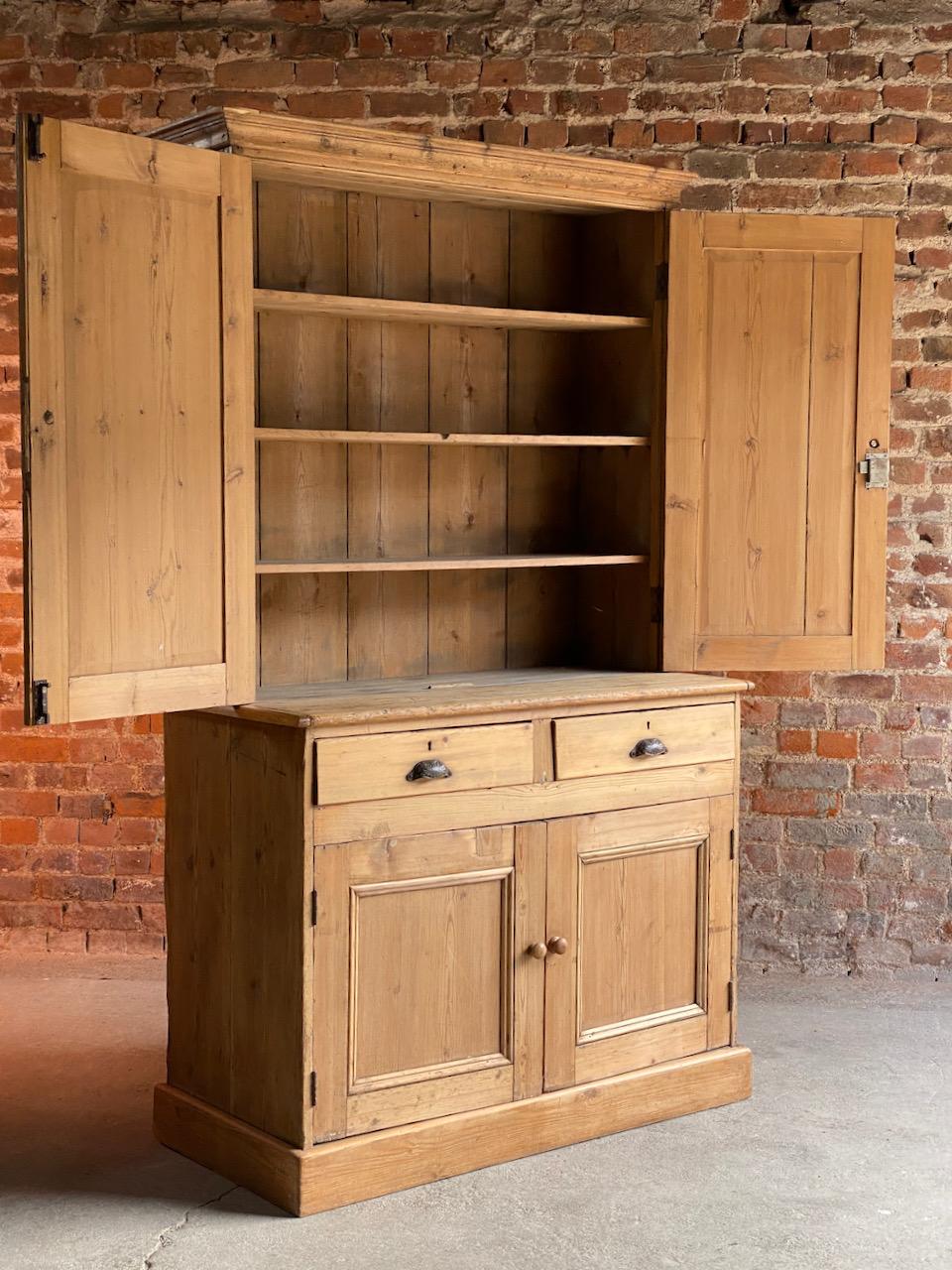 Antique Pine Housekeepers Cupboard 19th Century Victorian Circa 1890 3