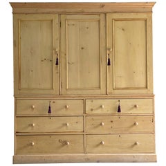 Used Pine Housekeepers Cupboard 19th Century Victorian, circa 1890
