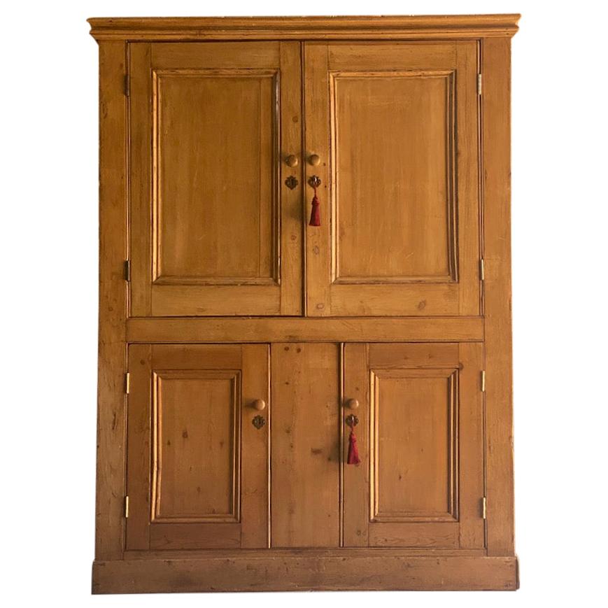 Antique Pine Housekeepers Cupboard 19th Century Victorian circa 1890 Number 3