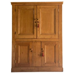 Used Pine Housekeepers Cupboard 19th Century Victorian circa 1890 Number 3