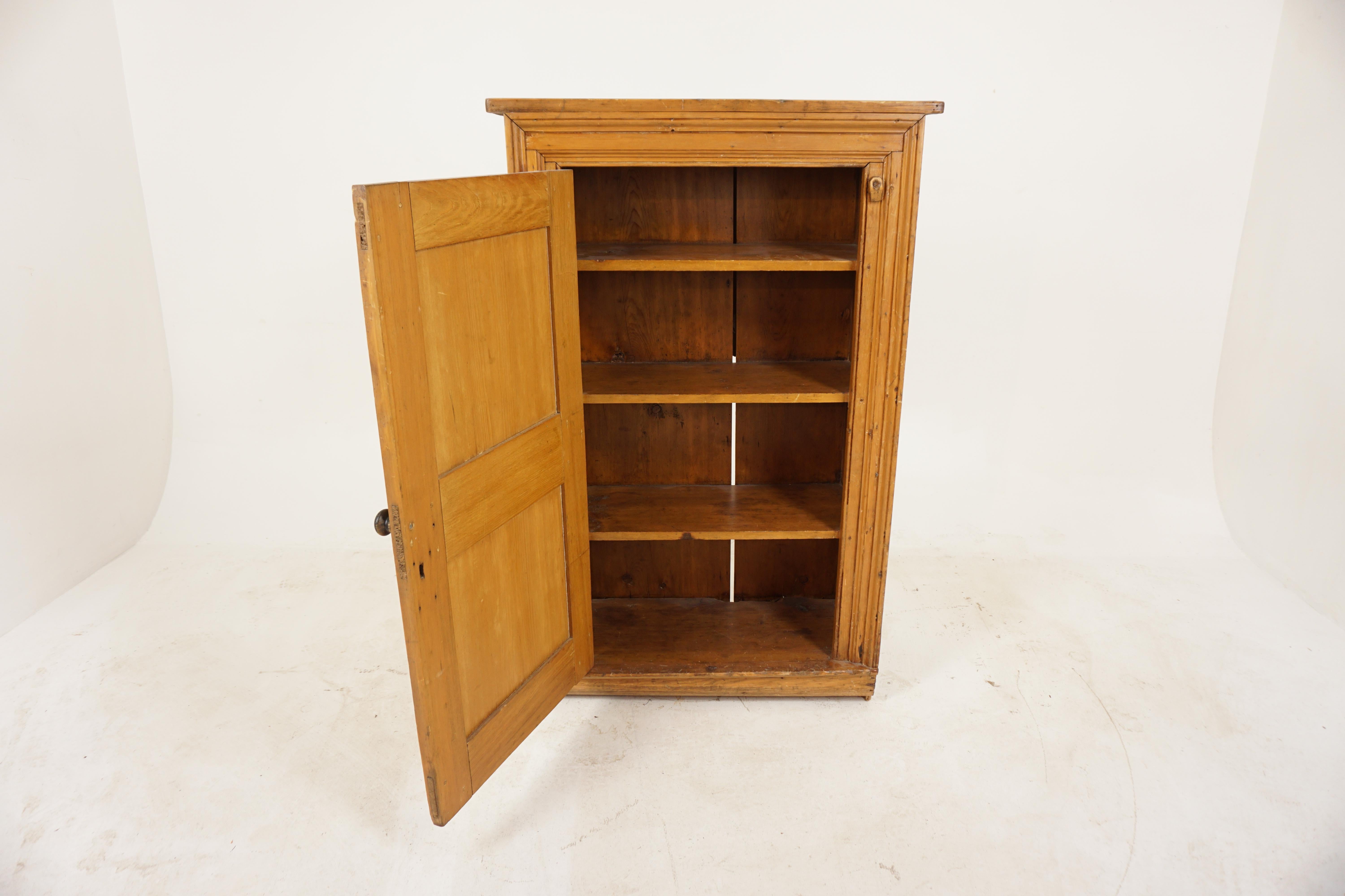 Antique Pine Kitchen Cupboard, Pantry American 1880, B2880 at