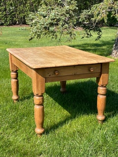 Antique Pine Kitchen Farm House Table