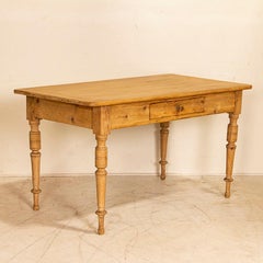 Antique Pine Kitchen Table Writing Desk from Denmark