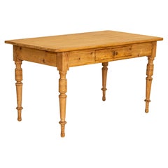 Antique Pine Kitchen Table Writing Desk from Denmark