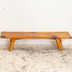 Antique Pine Low Bench, Sweden