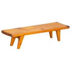 Antique Pine Low Bench, Sweden