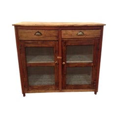 Antique Pine Mesh Cabinet