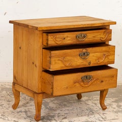 Antique Pine Nightstand on Cabriolet Feet