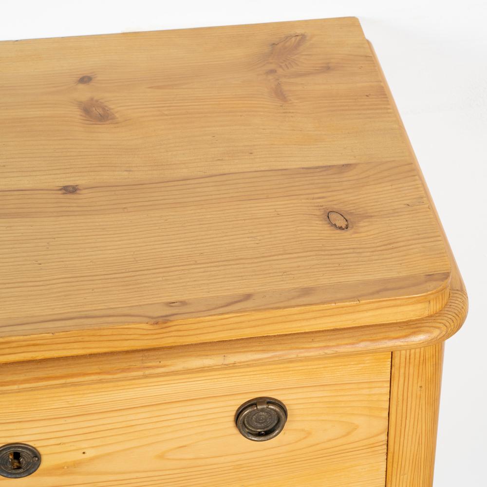 Antique Pine Nightstand Small Chest of Drawers, Denmark circa 1860-80 4