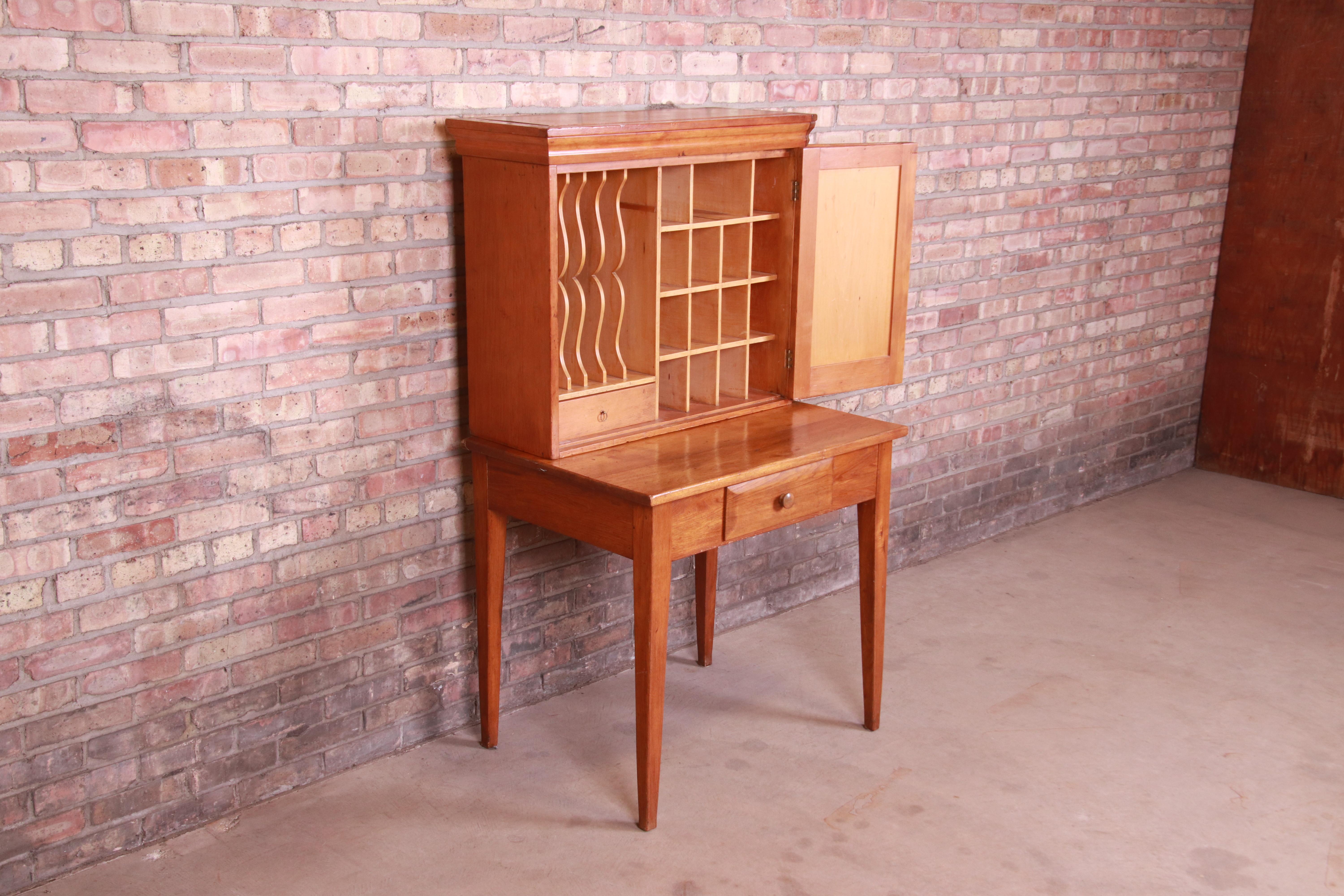 Antique Pine Postmaster Desk with Fitted Interior, Circa 1840s 2