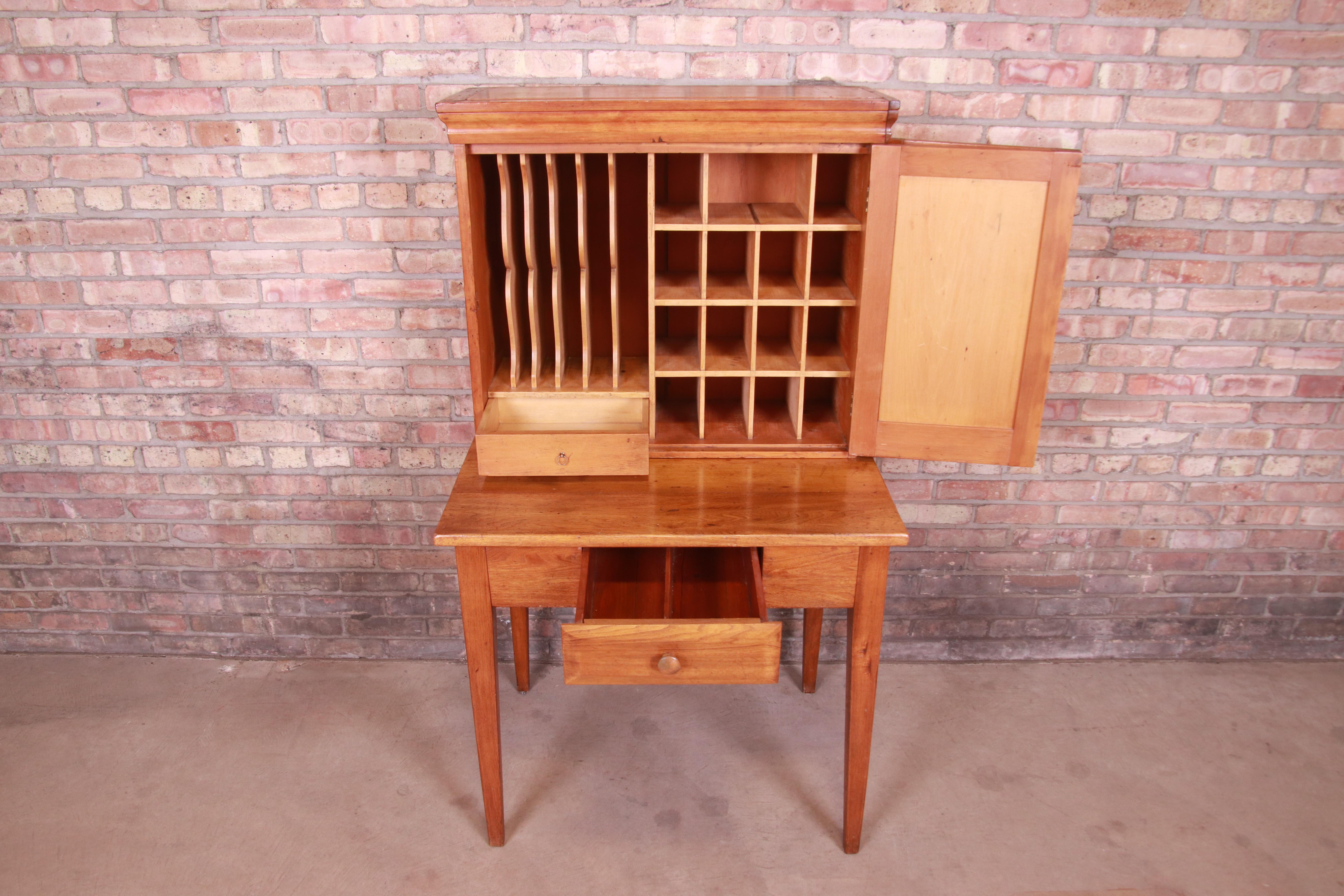 Antique Pine Postmaster Desk with Fitted Interior, Circa 1840s 4