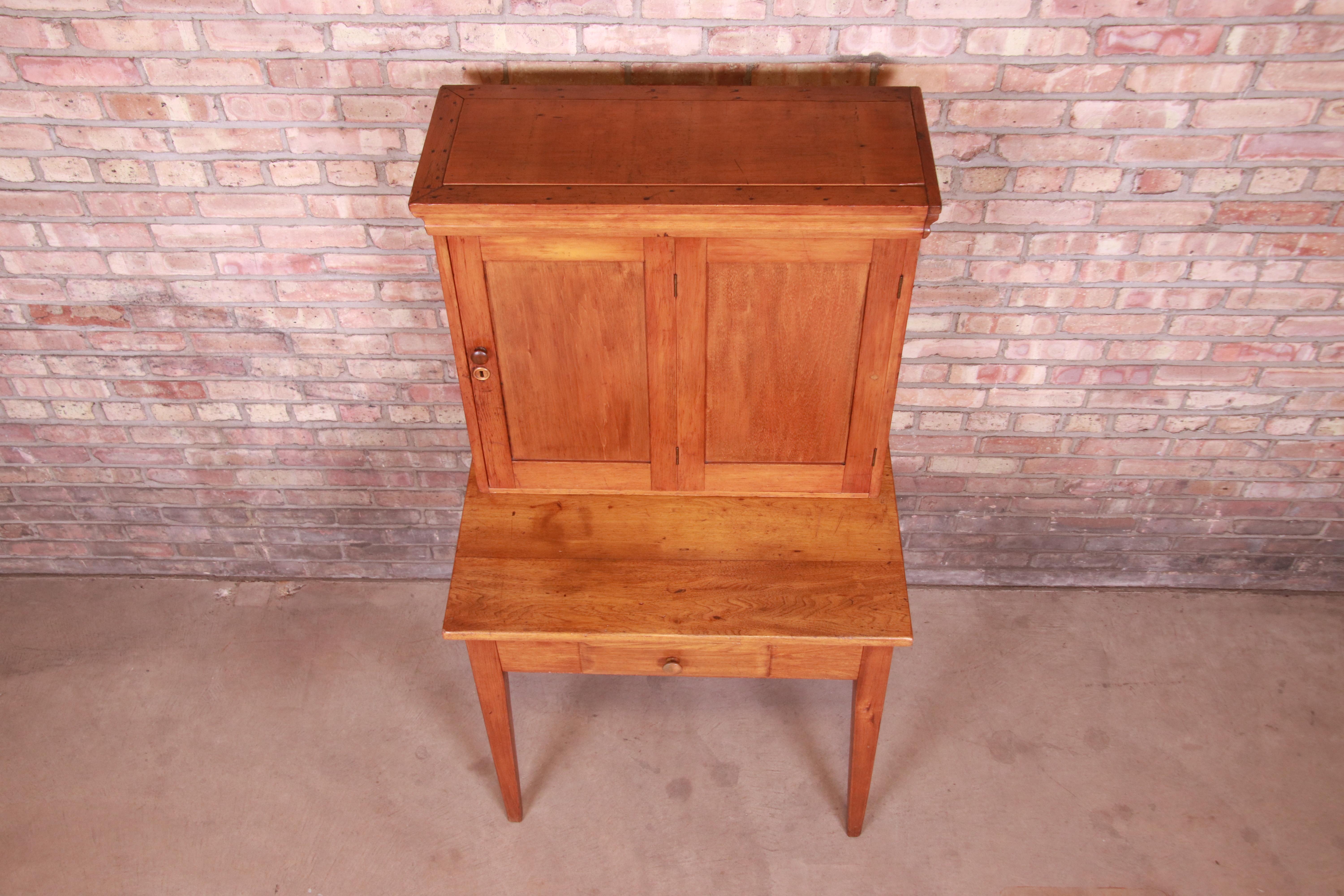 Antique Pine Postmaster Desk with Fitted Interior, Circa 1840s 7