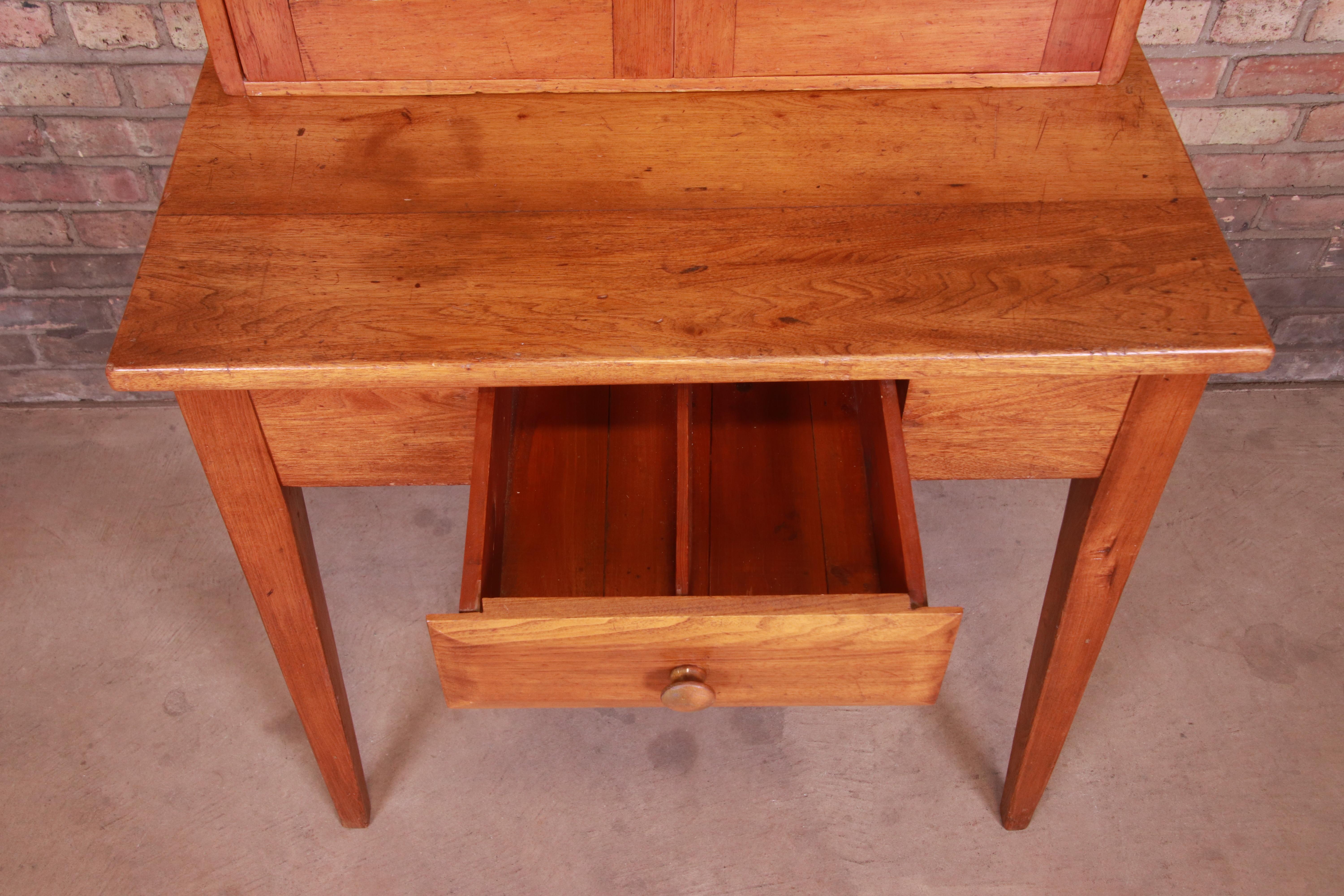 19th Century Antique Pine Postmaster Desk with Fitted Interior, Circa 1840s