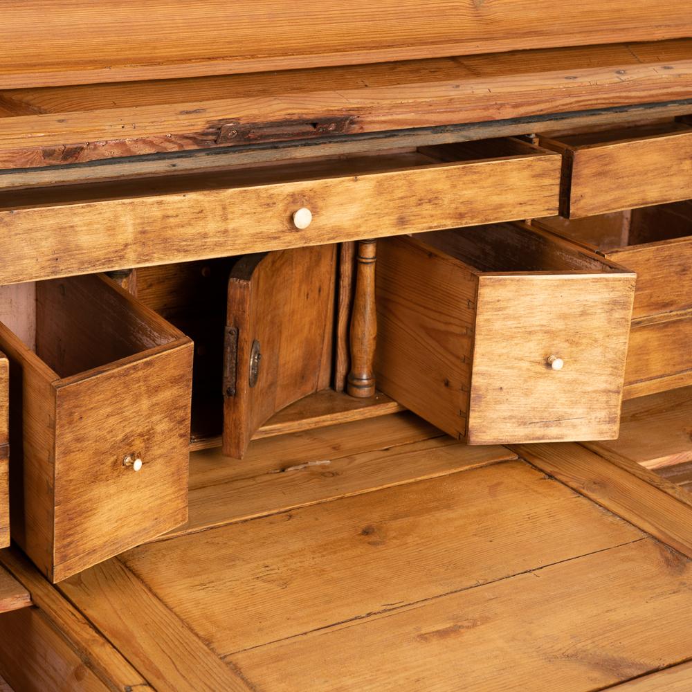 Antique Pine Roll Top Desk Bureau from Sweden circa 1840 For Sale 2