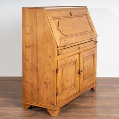 Antique Pine Secretary Bureau, Sweden, circa 1820-40
