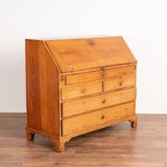 Antique Pine Secretary Desk, Sweden circa 1820-1840