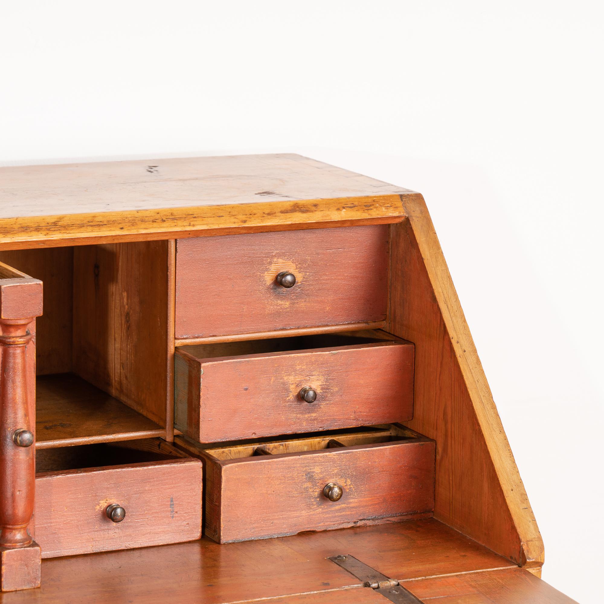 Antique Pine Secretary Desk, Sweden circa 1820-1840 3