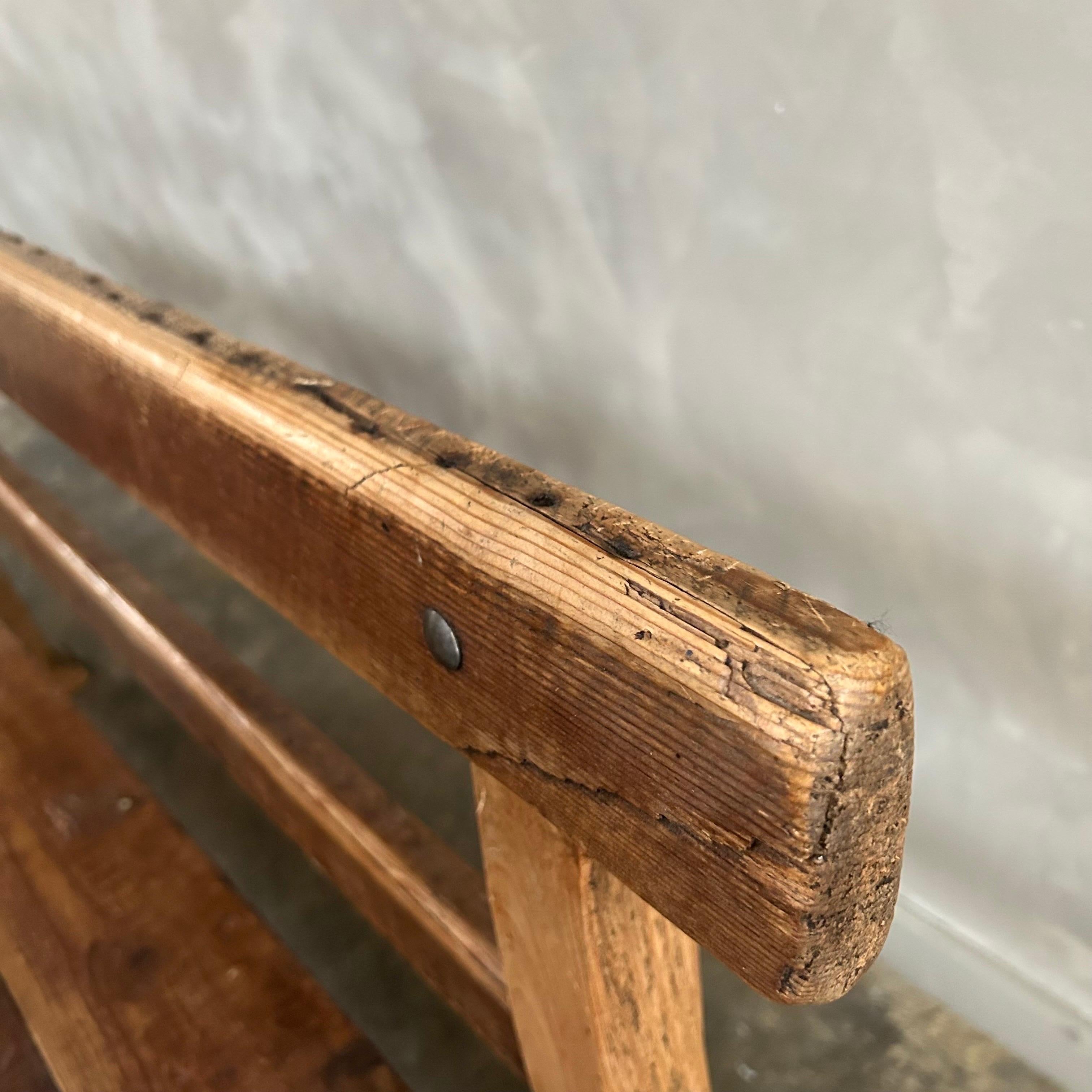 Antique Pine Settle Bench  For Sale 1