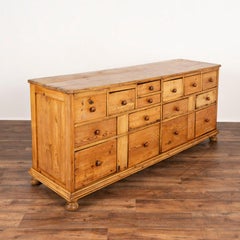 Antique Pine Shop Counter or Apothecary Perfect for Kitchen Island from Denmark