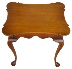 Antike Pine Shop Original Vogelaugenahorn Serpentine Porringer Tee Beistelltisch