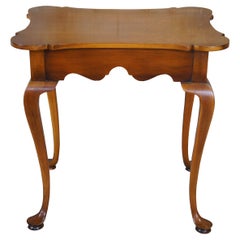 Vintage Pine Shop Original Birdseye Maple Serpentine Porringer Tea Side Table