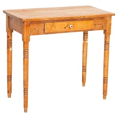 Antique Pine Side Table with Drawer Nightstand