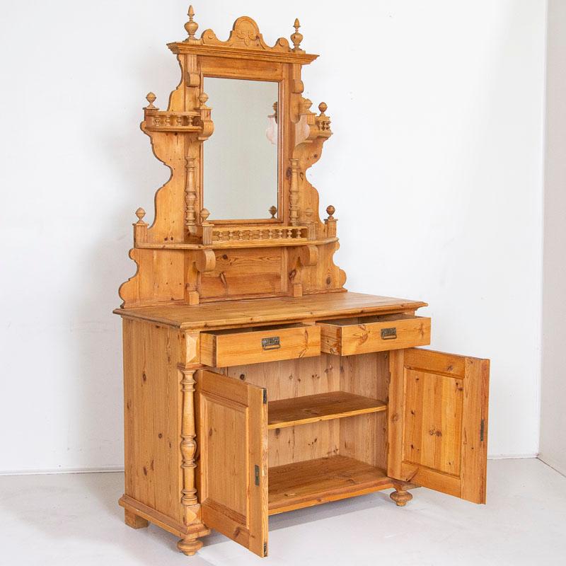 antique buffet with mirror